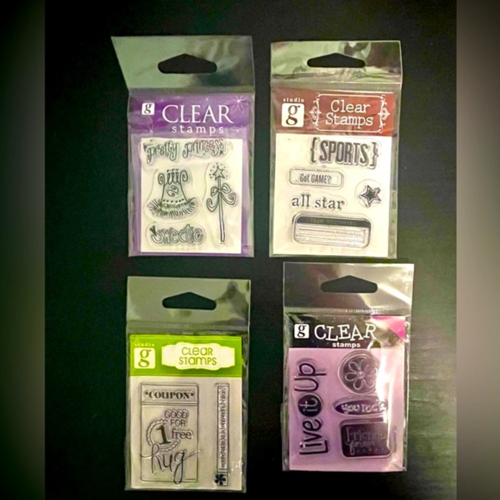 Studio G four sets of clear stamps - various themes